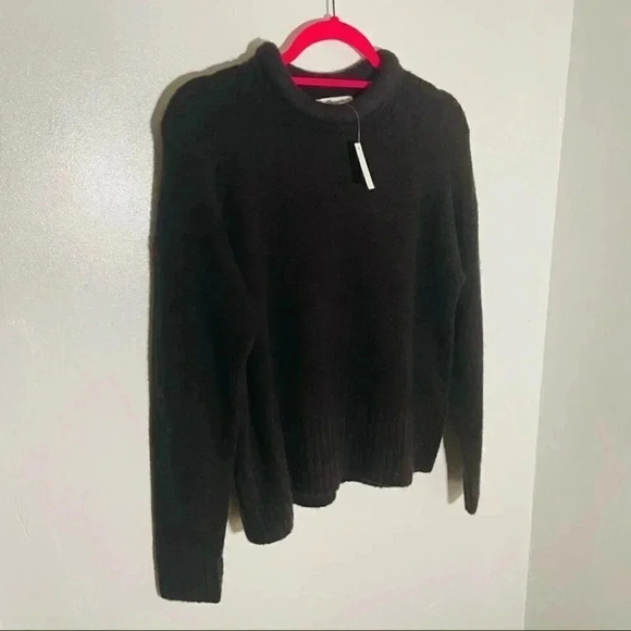 NEW Madewell Fulton Pullover Sweater Alpaca Chunky Knit Heathered Raisin Preppy - Picture 5 of 8